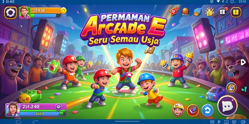 Screenshot gameplay 234E menampilkan aksi seru dalam permainan Arcade.
