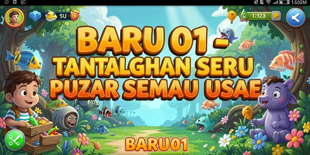 Gameplay seru BARU01 dengan berbagai jenis puzzle yang menantang.
