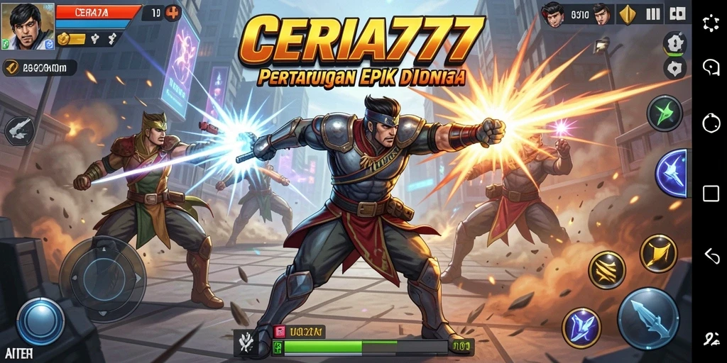 Tampilan aksi seru dari gameplay CERIA777.