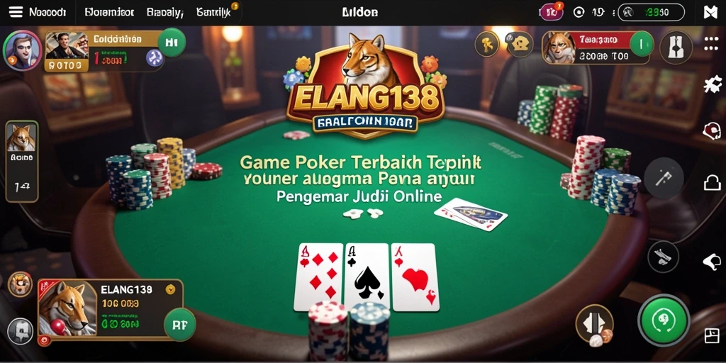 Tampilan gameplay seru di ELANG138 dengan fitur poker interaktif.