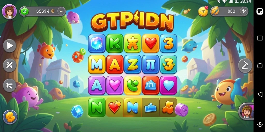 Tampilan gameplay GTPIDN yang menarik dalam sesi Match-3.