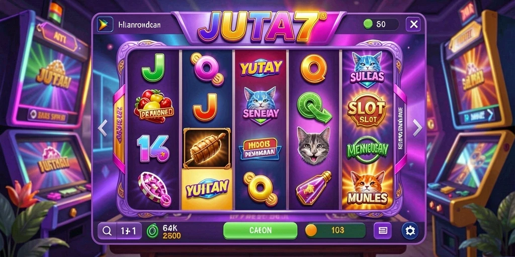 Tangkapan layar gameplay Slot JUTA7 yang seru dan menarik.
