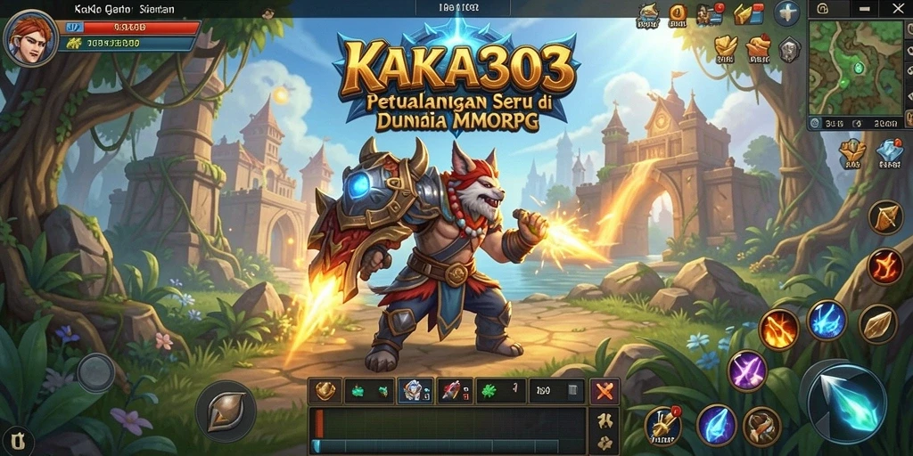 Tangkapan layar KAKA303 menampilkan pertempuran seru dalam dunia MMORPG.