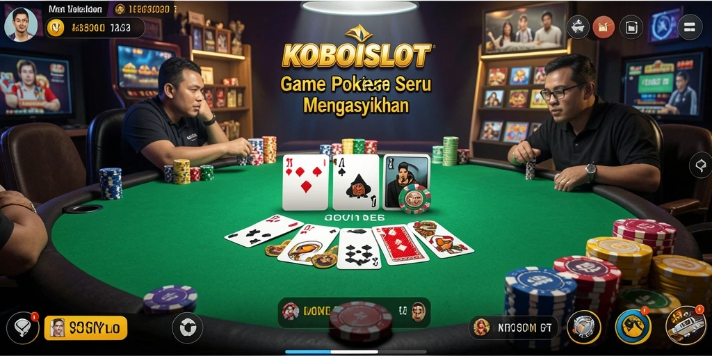 Tampilan menarik gameplay Poker di KOBOISLOT.