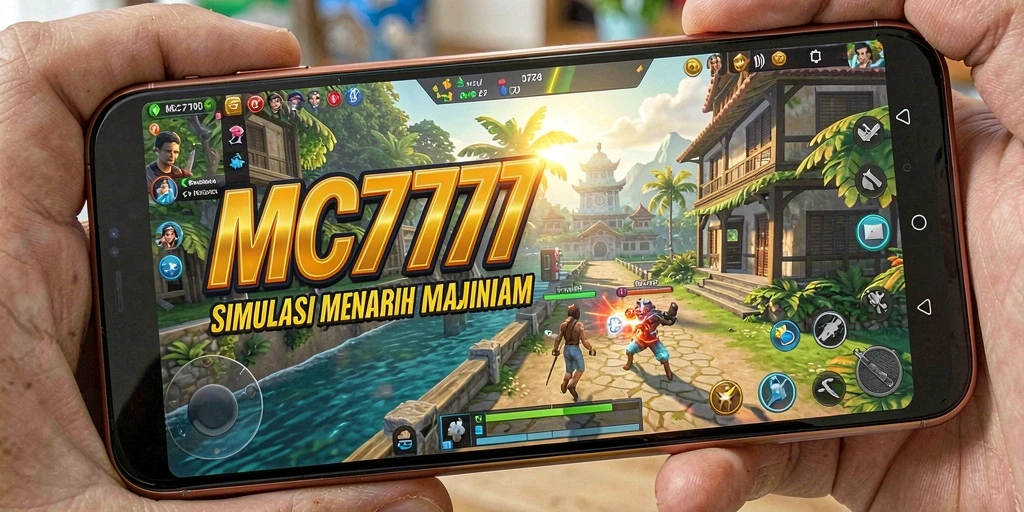 Tangkapan layar utama gameplay MC777 menampilkan suasana simulasi yang menawan.