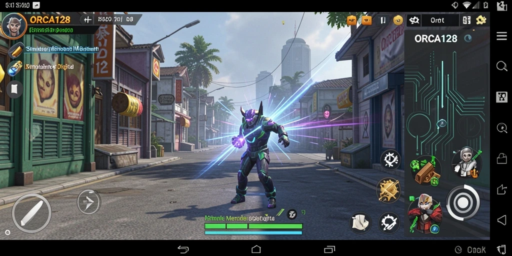 Tampilan gameplay menarik dari ORCA128 yang menampilkan simulasi interaktif.