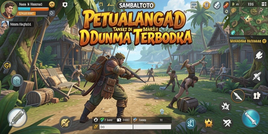 Screenshot gameplay <strong>SAMBALTOTO</strong> menunjukkan dunia terbuka yang kaya dan interaktif.