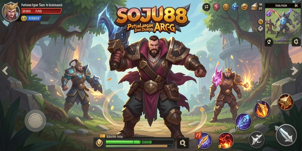 Screenshot gameplay SOJU88 menampilkan pertarungan seru di dunia ARPG.