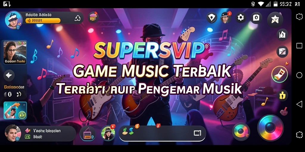 Gameplay menarik dari SUPERSVIP yang menampilkan ritme musik.