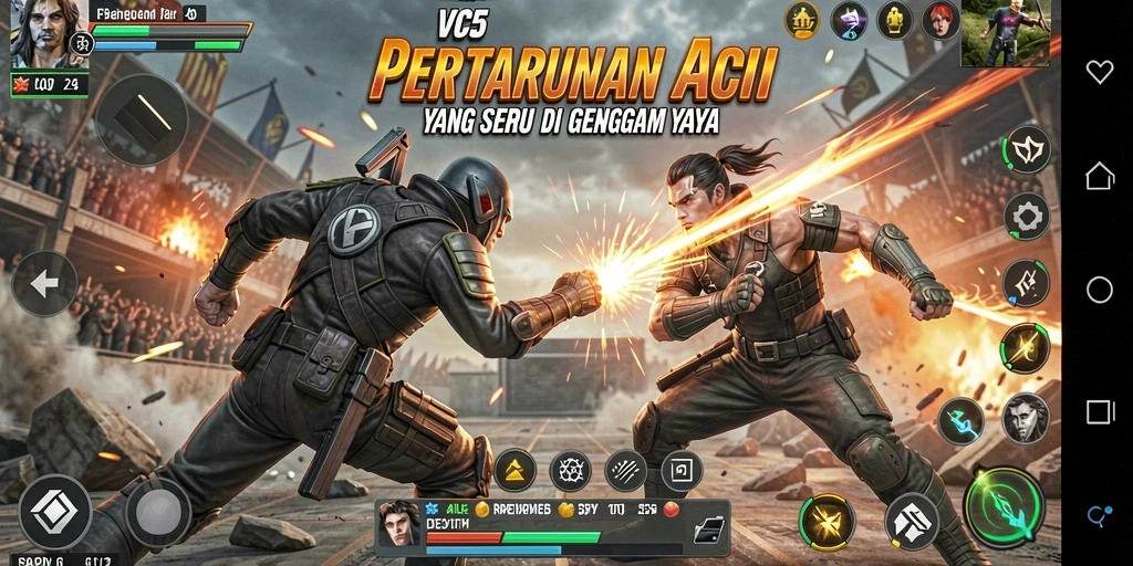 Screenshot utama VC5 menampilkan aksi mendebarkan dalam pertempuran.