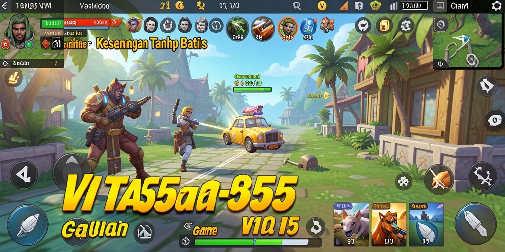 Tampilan gameplay VITA555 yang menarik dan cerah.