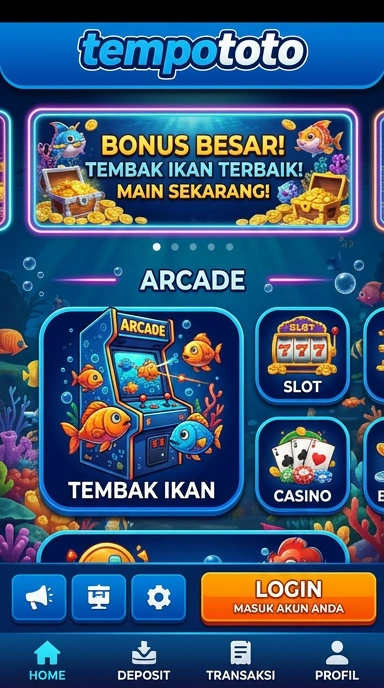 Tampilan antarmuka tempototo yang mudah digunakan.